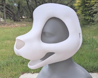Fursuit Head Base - Toony Feline Extra Durable 3D Printed Headbase Big Cat