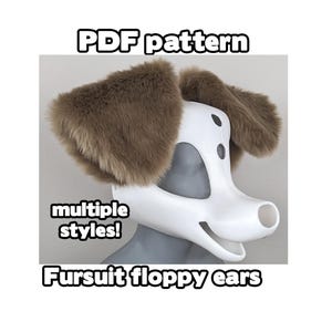 Fursuit Floppy Ear Sewing Pattern - 3 Canine Styles PDF