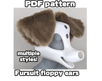 Fursuit Floppy Ear Sewing Pattern - 3 Canine Styles PDF