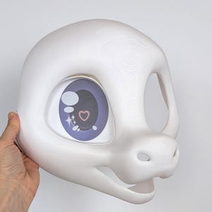 Fursuit head base - Dragon or toony kemono pony smaller snout 3d print PLA - furry cosplay snake lizard