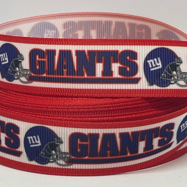 Giants Ribbon - 7/8" Grosgrain Ribbon - New York Giants Ribbon - NY Giants