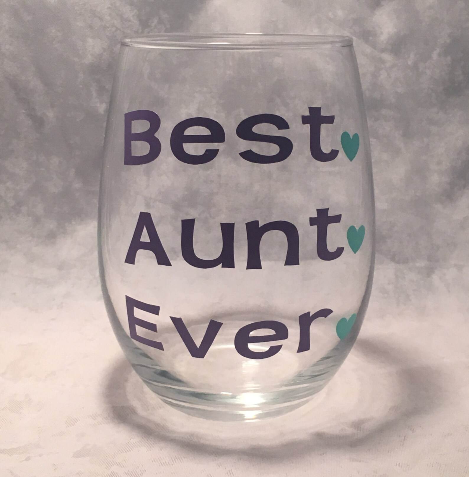 Aunt Wine Glass Best Aunt Ever Wine Glass Gift for Aunts Etsy