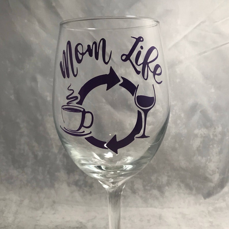 Funny Wine Glass mom Life Wine Glasses Gifts for Etsy