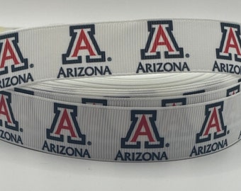 College Inspired Ribbon - 7/8-inch Grosgrain Ribbon - College Sports Ribbon - Arizona