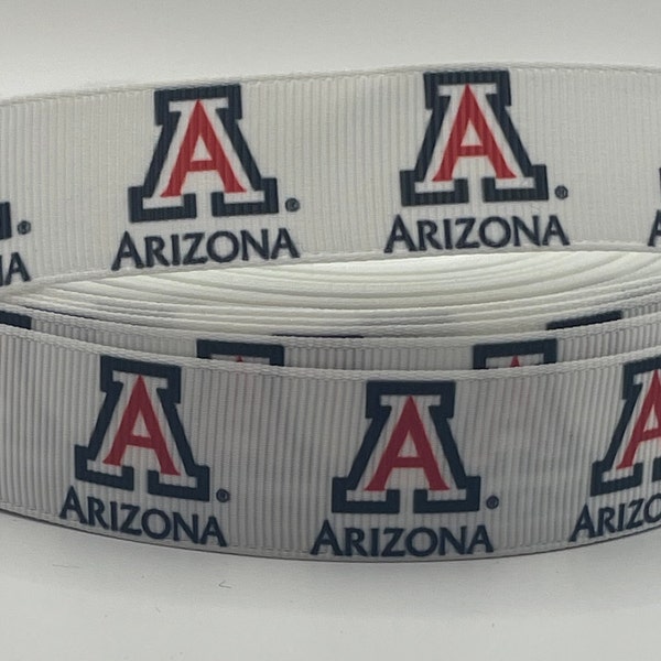 University Inspired Ribbon - 7/8-inch Grosgrain Ribbon -College Sports Ribbon - Arizona