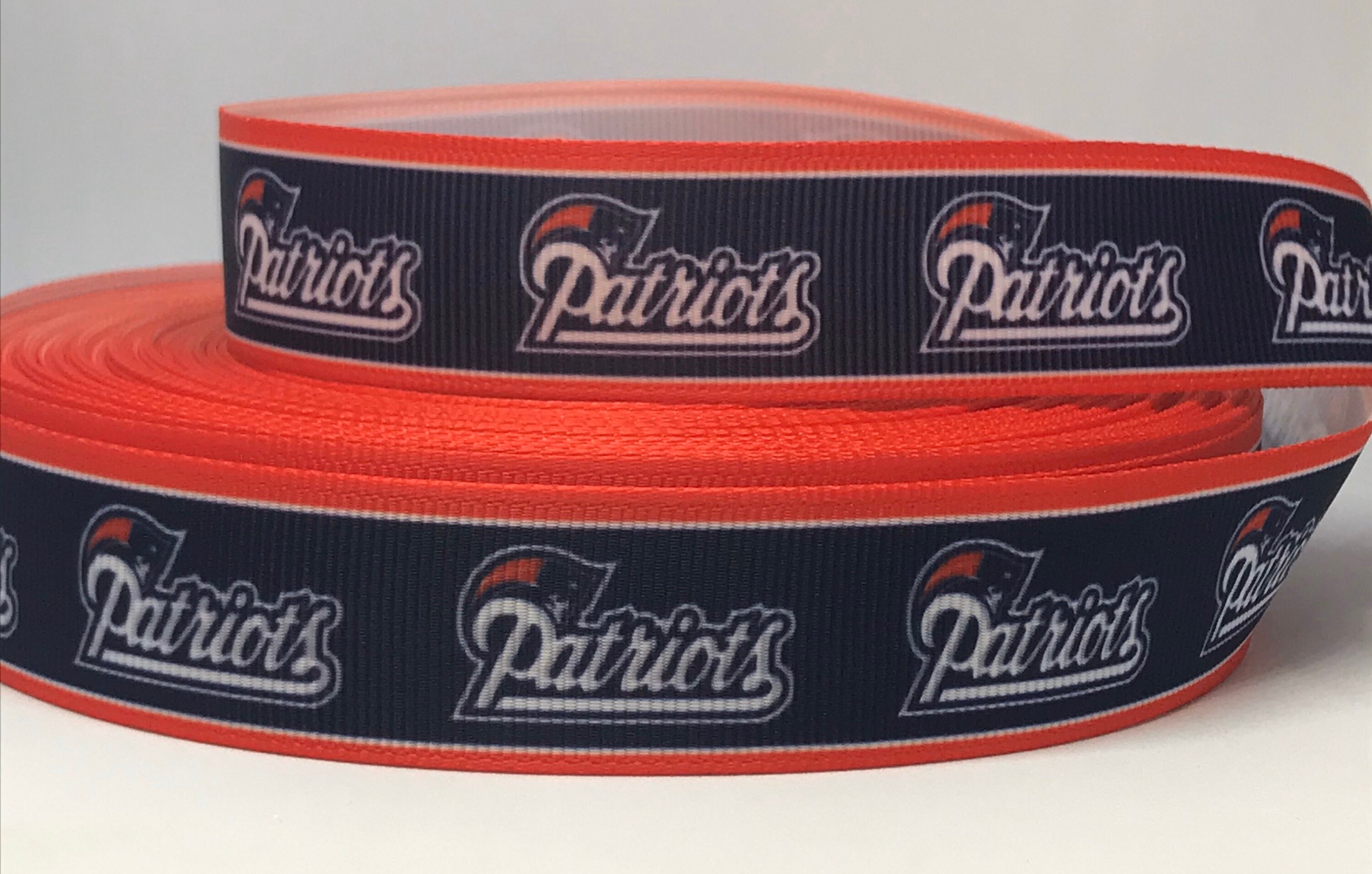 New England Patriots Ribbon - Football Ribbon - 7/8" Grosgrain R…