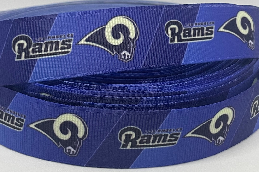 Rams Ribbon 7/8 Grosgrain Ribbon Football Ribbon Los Angeles Rams Etsy