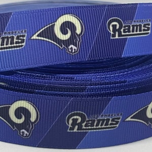 Rams Ribbon - 7/8" Grosgrain Ribbon - Football Ribbon - Los Angeles Rams