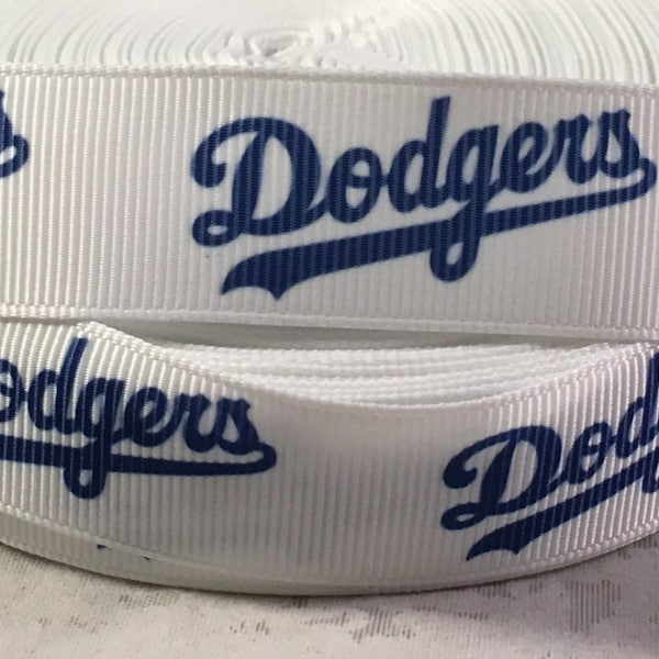 Dodgers Ribbon - 7/8" Grosgrain Ribbon - LA Dodgers Ribbon - Baseball Ribbon - Los Angeles Dodgers