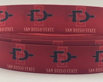 College Inspired Ribbon - 7/8-inch Grosgrain Ribbon - College Sports Ribbon