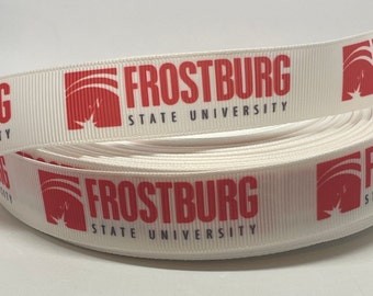 College Inspired Ribbon - 7/8-inch Grosgrain Ribbon - College Sports Ribbon