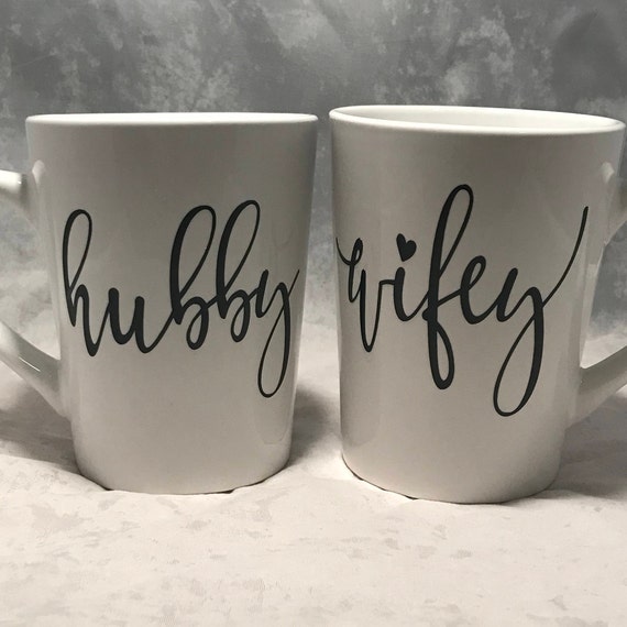 hubby wifey coffee mugs