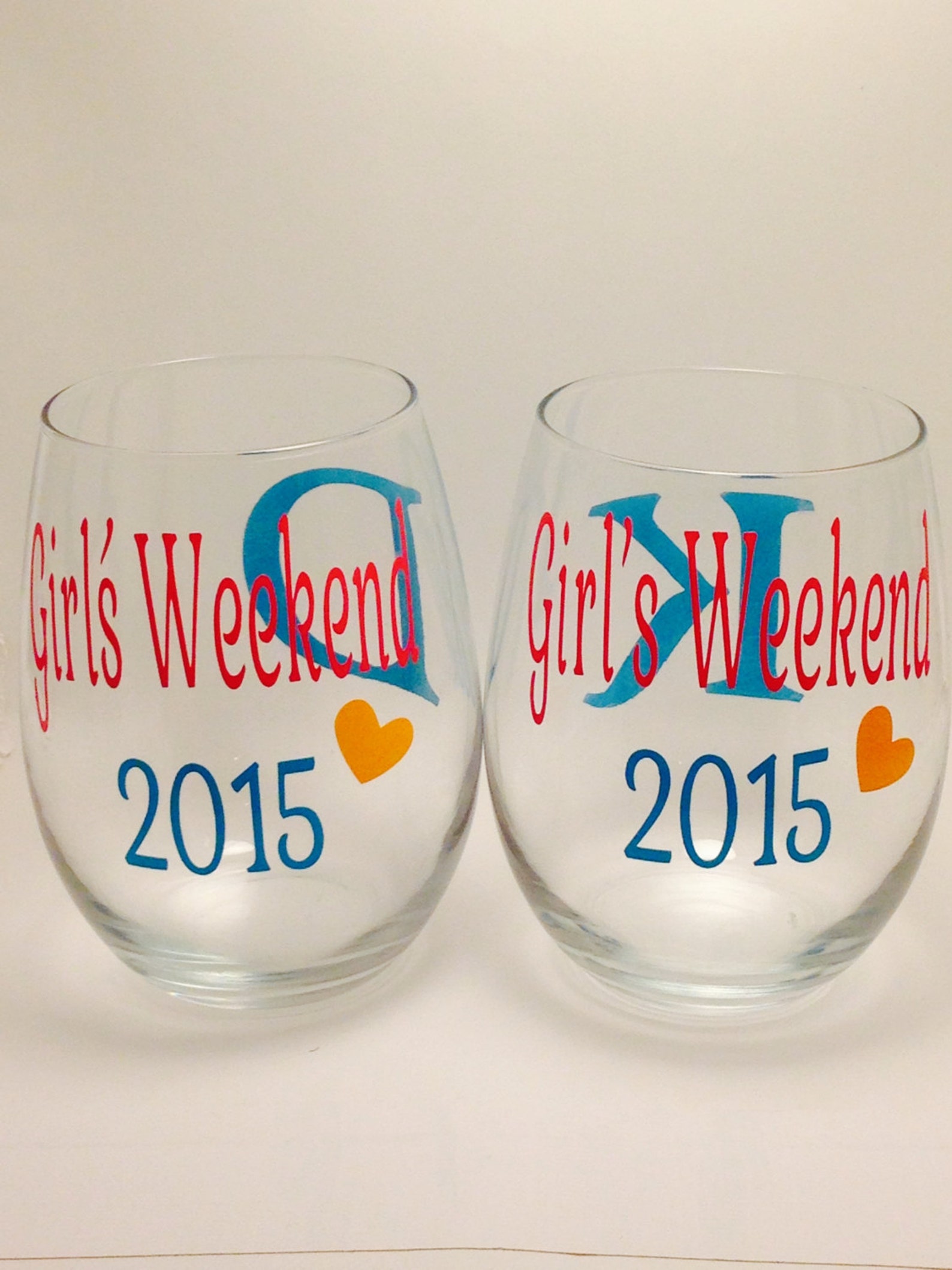 Girls Weekend Wine Glassbest Friends Wine Glass Set of Etsy