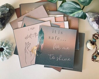 Printable Affirmation Cards, Law of Attraction, Self-Love Quotes (Digital Download)