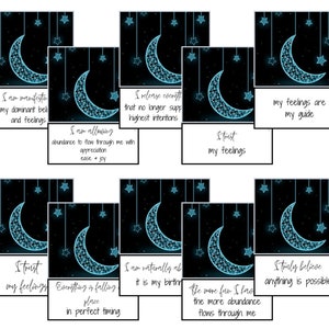 52 Law of Attraction Cards | Printable Law of Attraction Cards | Manifesting Cards Printable Affirmation Cards Mantras Vision Board Cards