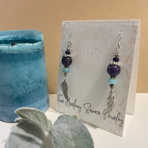 Amethyst Angel Wings Earrings