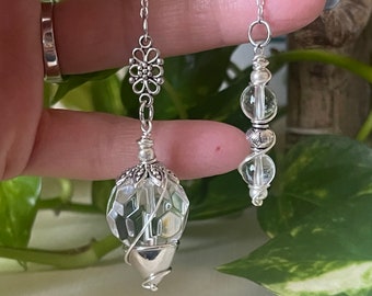 Crystal Quartz Pendulum, Dowsing Rod, Energy Healing, Chakra Healing, Divination, Yoga Pendulum, Meditation, Metaphysical, Spiritual Healing