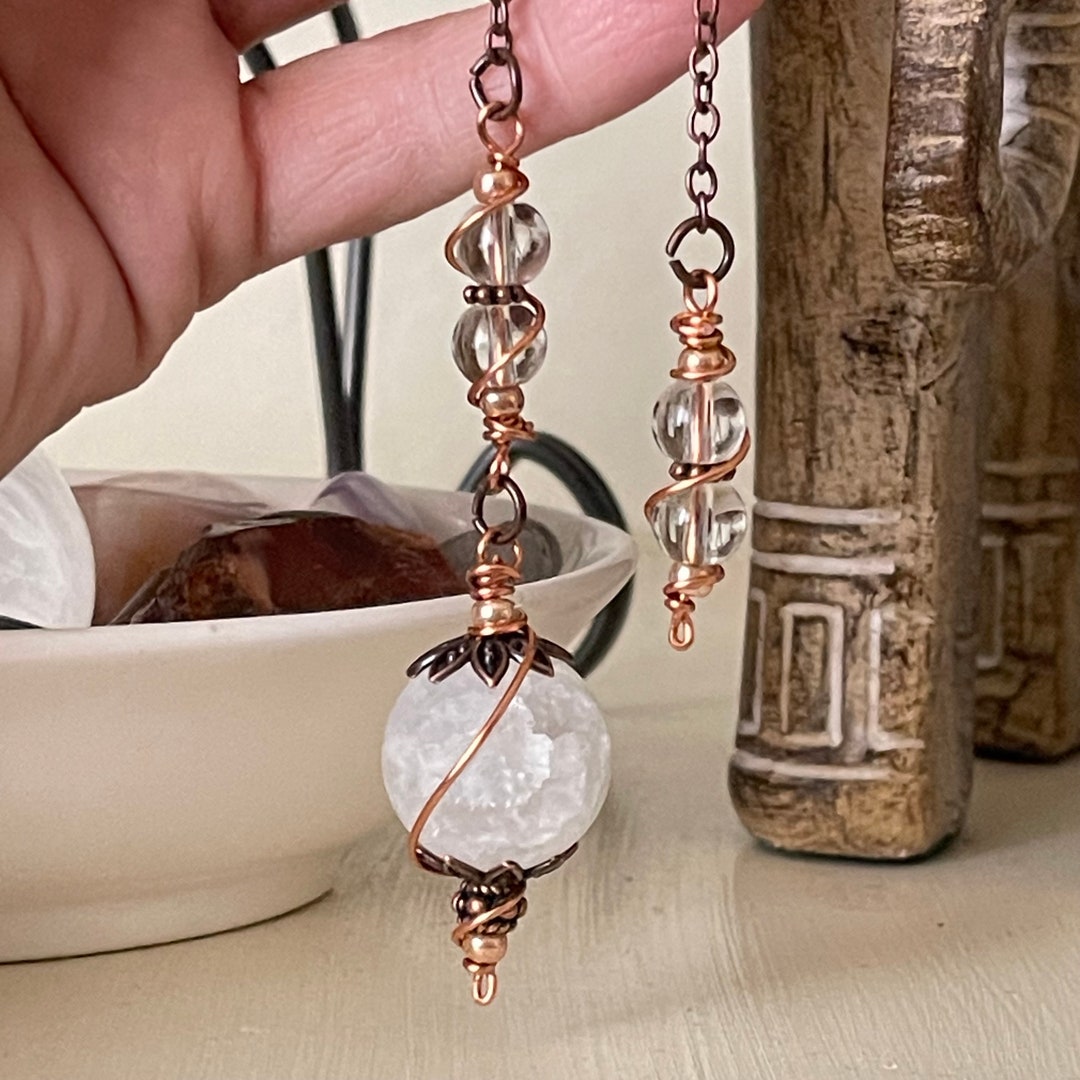 Copper and Crystal Dowsing Pendulum Dowsing Rod Divination - Etsy