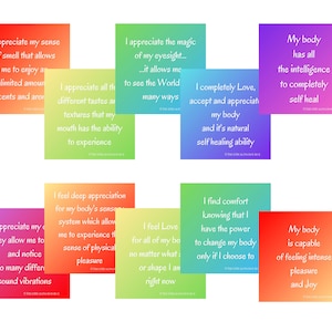 40 Affirmation Cards Printable, Inspirational Cards, Motivational Quotes, Law of Attraction Card Deck, Vision Board Cards, Positive Quotes