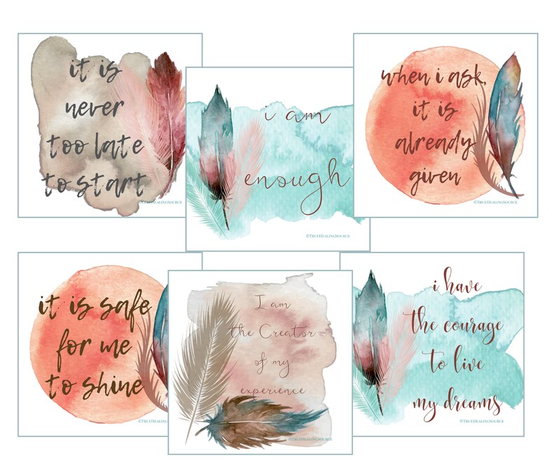 Printable Affirmation Cards, Self-love Quotes, Law of Attraction ...