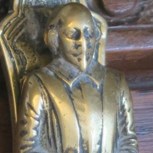 Antique Brass Shakespeare Door Knocker Reg. no