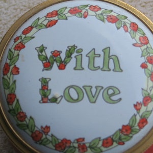 Staffordshire Enamels With Love Trinket Box