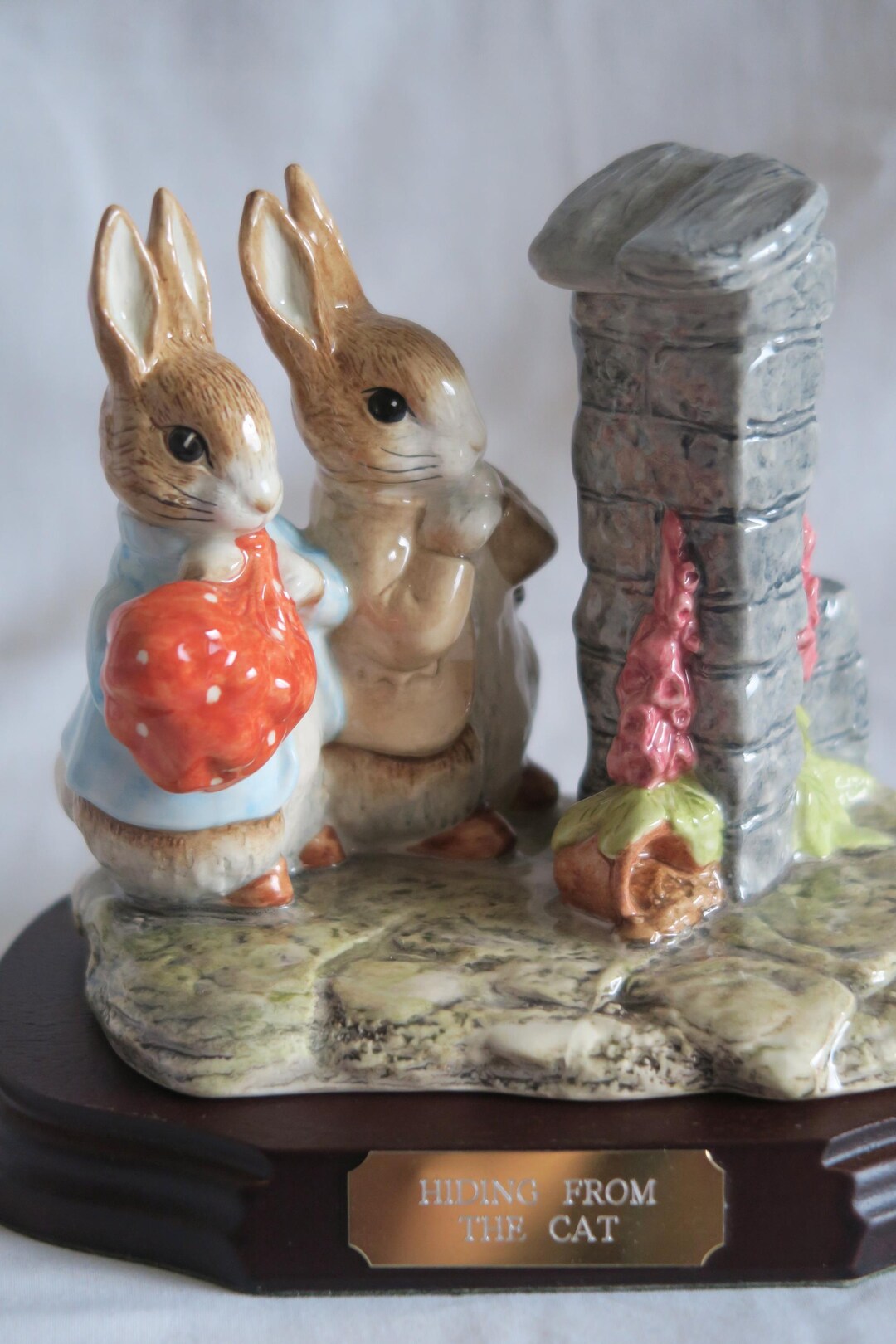 Beswick Hiding From the Cat Peter Rabbit Benjamin Bunny Beatrix Potter ...