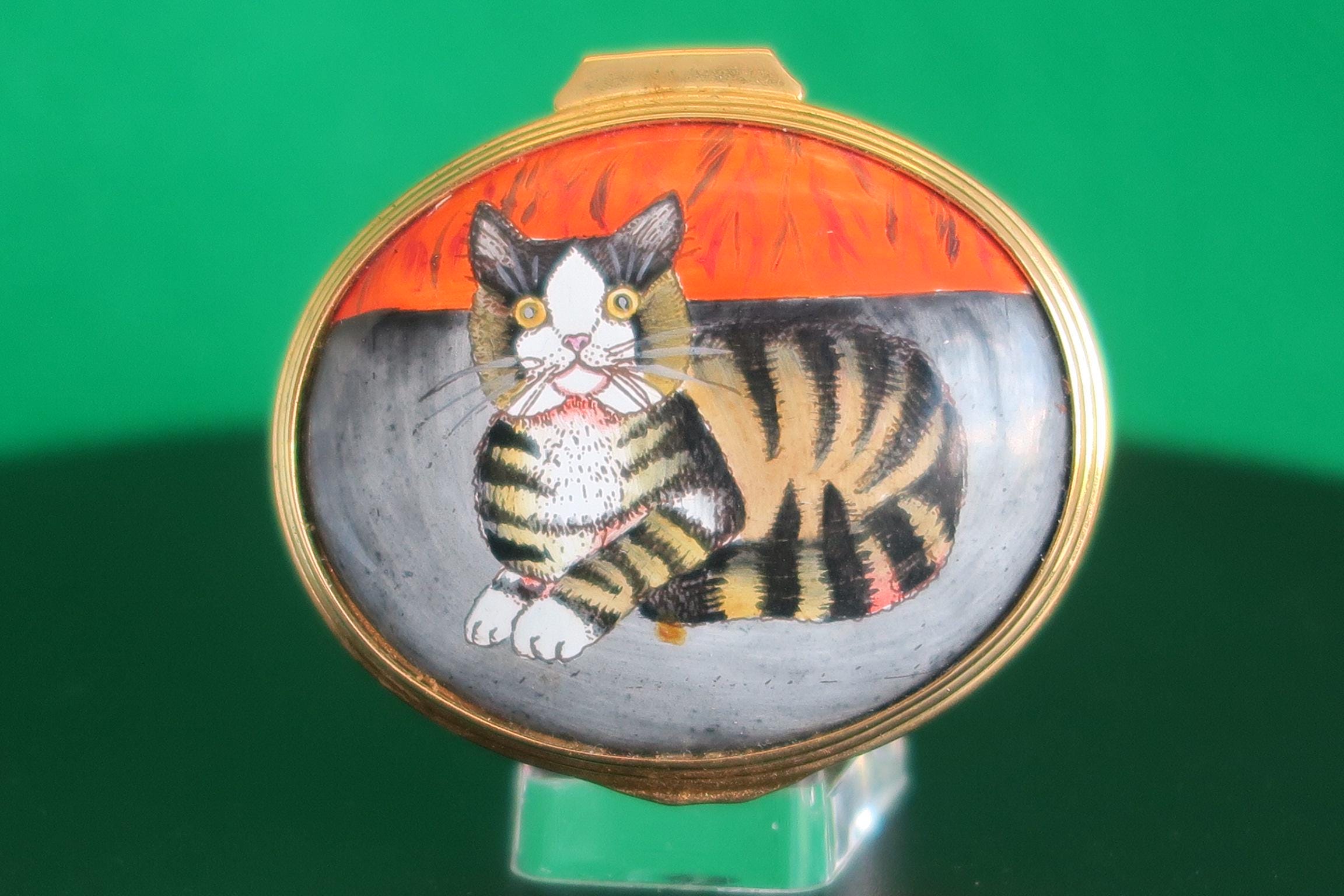 Halcyon Days 猫 エナメル ボンボニエール 箱付 Halcyon Days Cat Box - Etsy UK