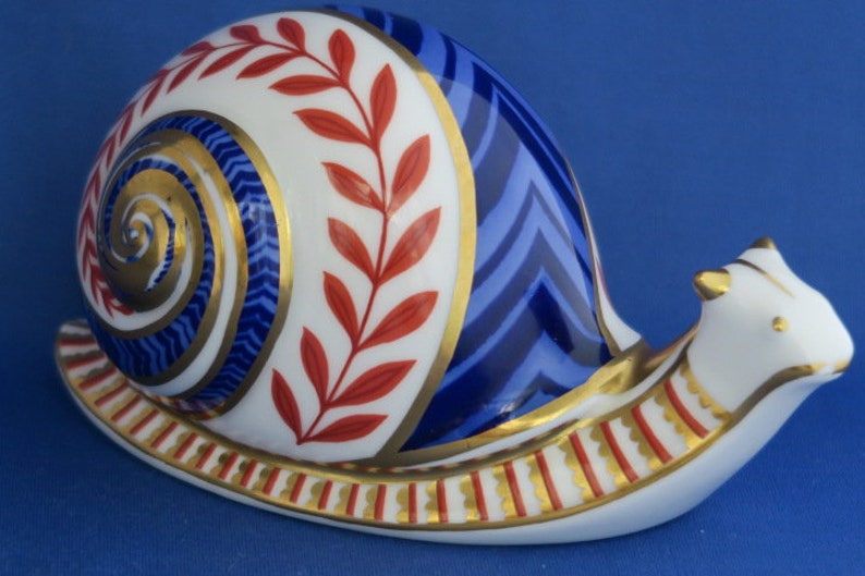 Royal Crown Derby Snail Paperweight Ceramic Stopper 2nd