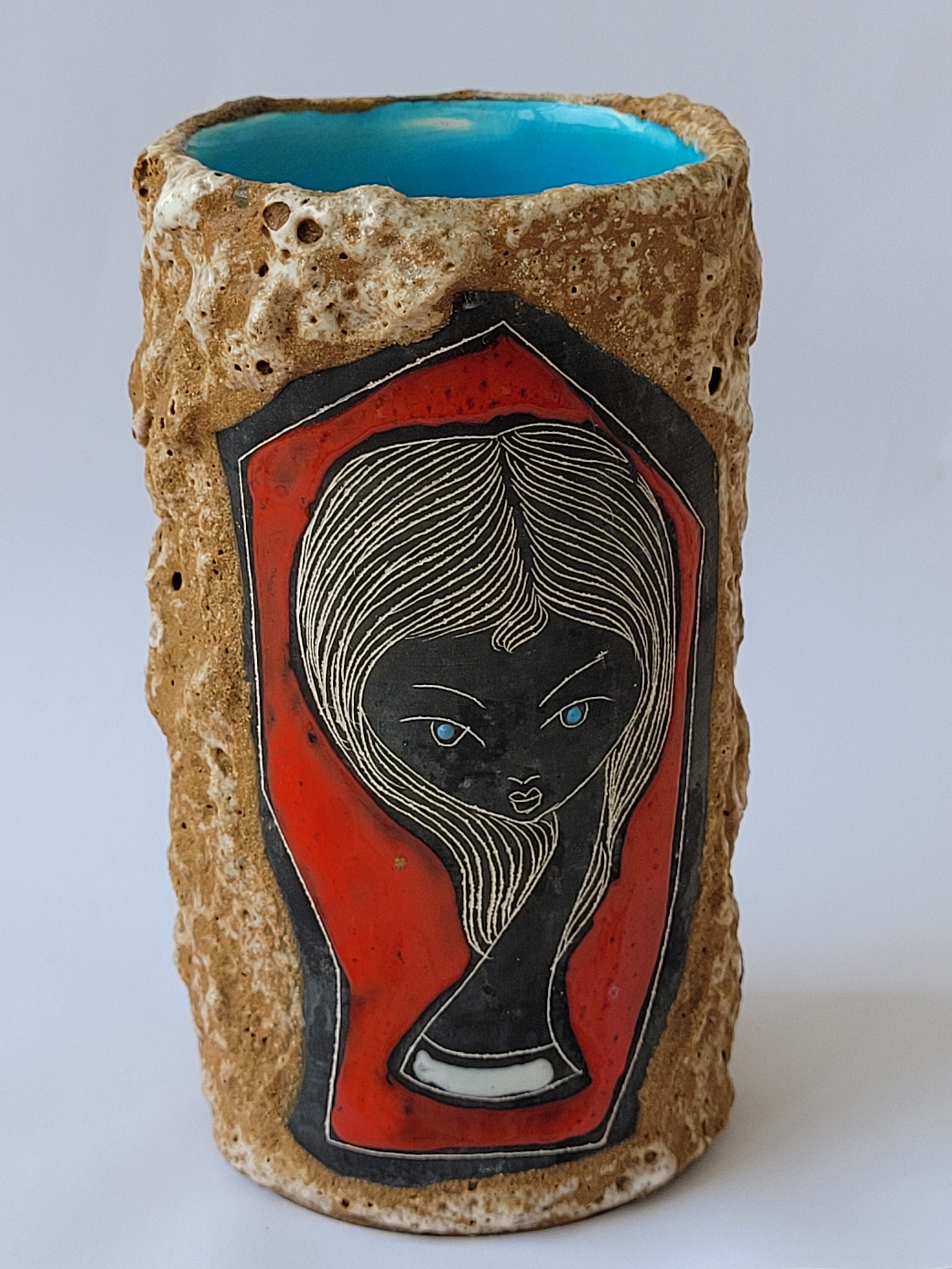 Marmaca Mid Century Vase With Face - Etsy