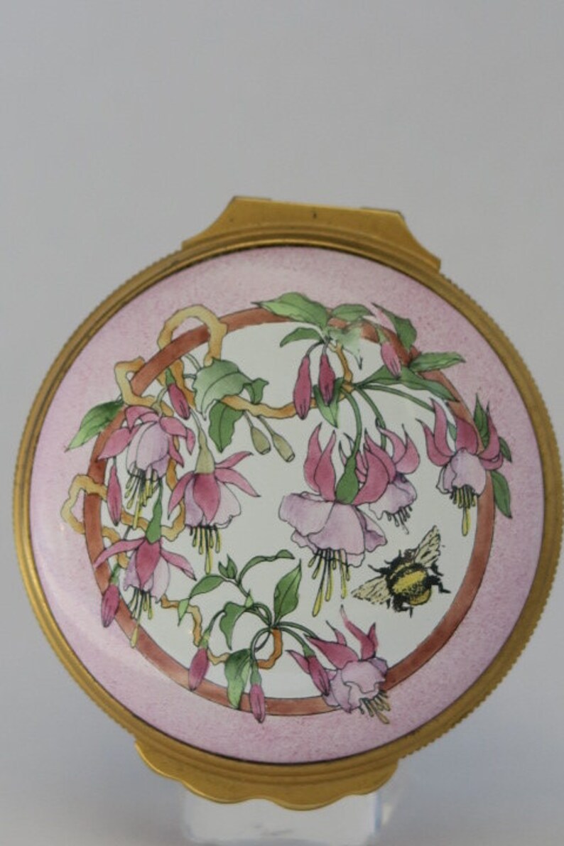 Halcyon Days Trinket Box Fuschia and Honey Bee