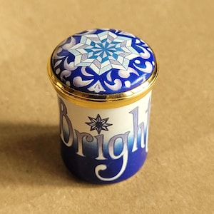 Bilston Battersea Bright Star Jim Shore enamel trinket box