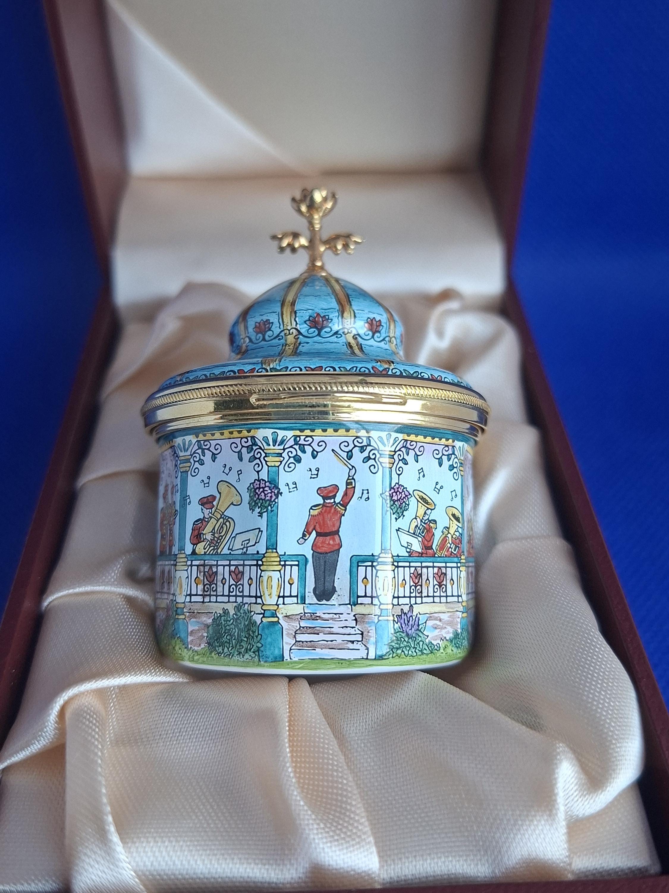 Staffordshire Enamels Trinket Box - Etsy