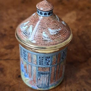 Staffordshire Enamels Dove Cote Trinket Box