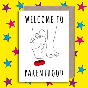 Funny New Baby Card - Birth Cards - New Parents Card - Welcome To Parenthood Card - Congrats Baby Card - Congratulations Baby - New Mum Card