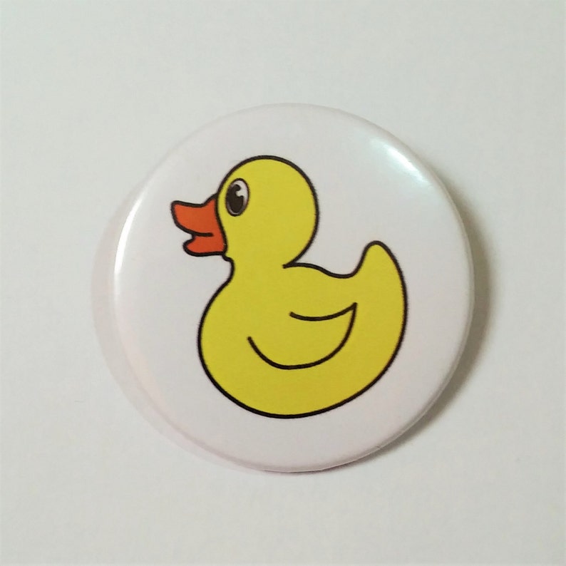 Funny Duck Button Pin Badge Cute Rubber Duck Pin Badge Etsy