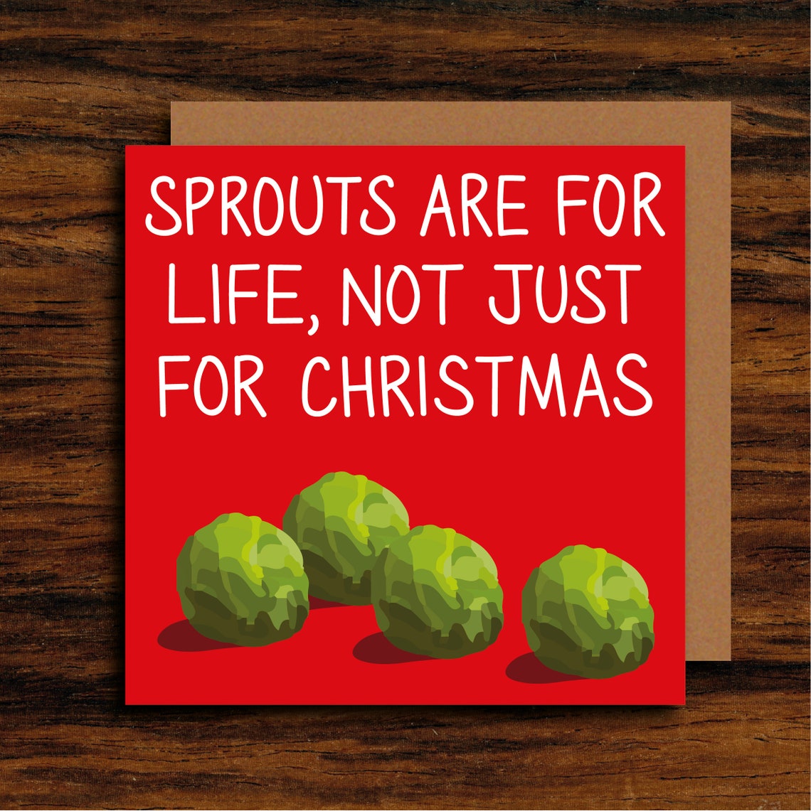 Funny Sprout Christmas Card Christmas Dinner Card Sprouts Etsy