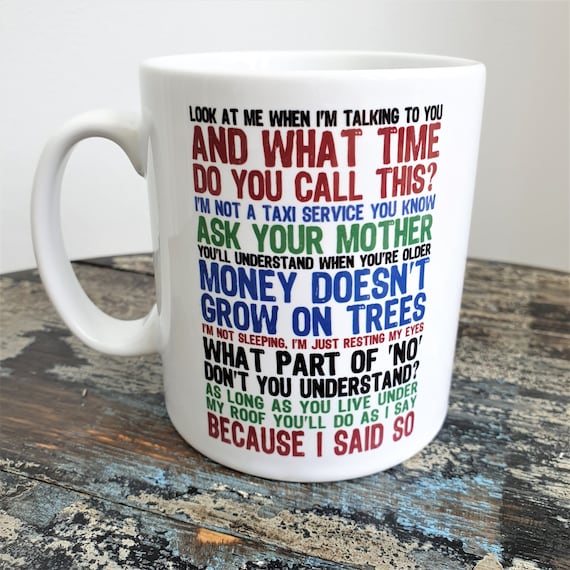 Funny Dad Sayings Quotes Mug Small Birthday Present - Etsy UK Funny Dad Sayings Quotes Mug Small Birthday Present - Etsy UK