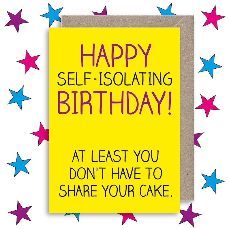 Happy Isolation Birthday Card Funny Birthday Card Etsy