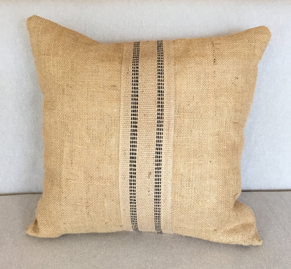 burlap throw pillow covers