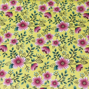 Original fabric with digital print on 100% cotton, floral pattern designed by Crisdemarchi Atelier. image 5