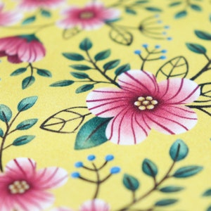 Original fabric with digital print on 100% cotton, floral pattern designed by Crisdemarchi Atelier. image 3