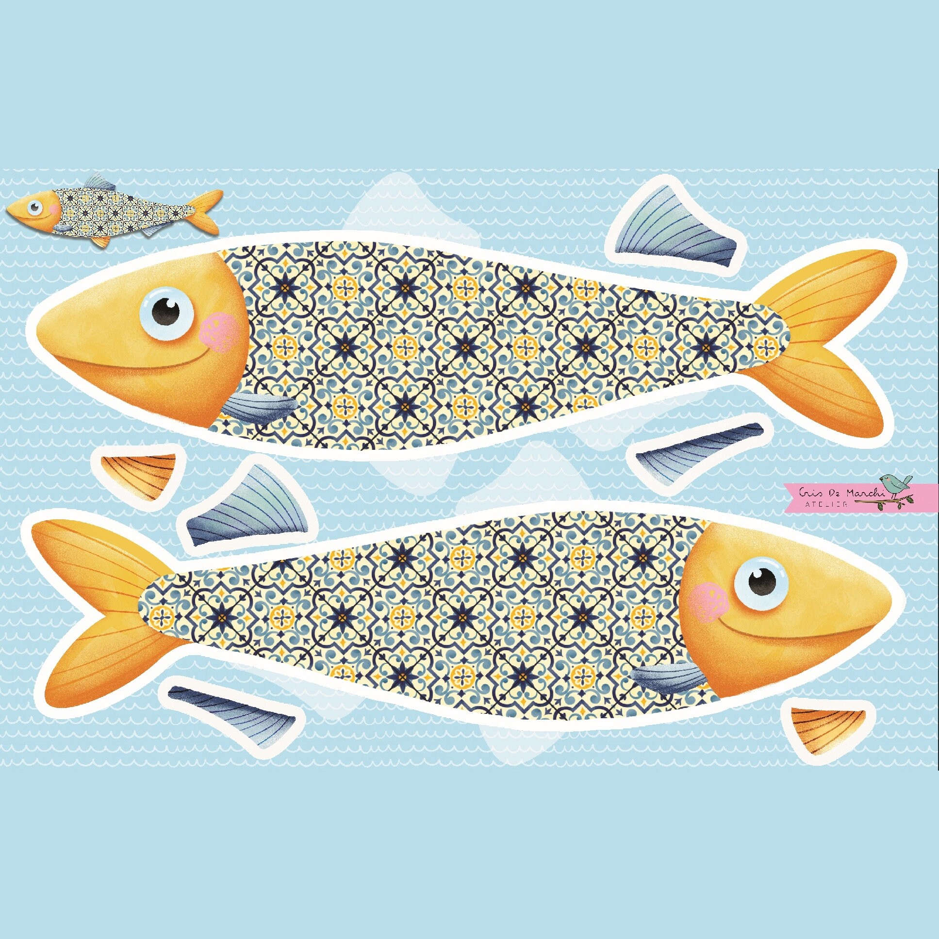 Coussin A en Forme De Poisson Smolt Océan Truite Réaliste
