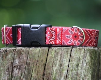 Bandana Adjustable Dog Collar / X-Small, Small, Medium, Large, X-Large / Made in Japan