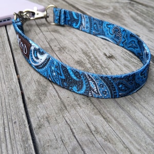 Correa de muñeca para teléfono azul cachemira, Pulsera para teléfono, Cordón para teléfono, Hecho en Japón
