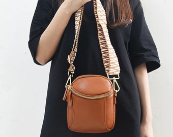 Women’s Vegan Leather Crossbody Bag | Cellphone Bag | Crossbody Bags For Women | Women Sling Bag | Pouch Bag | Guitar Strap Bag