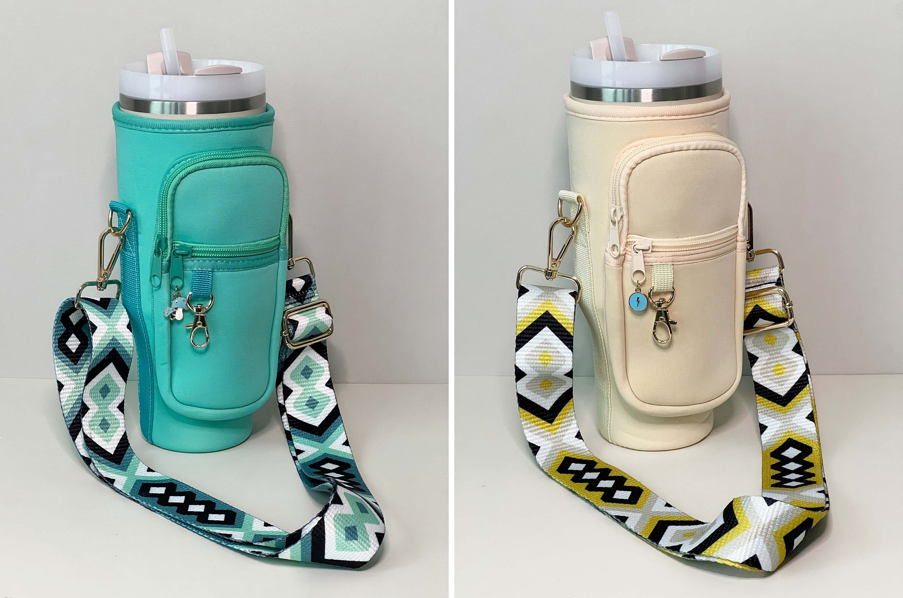 Borsa Porta Stanley Cup 40oz - Impermeabile, Con Tasca Cellulare E Moschettone, Per Escursionismo E Sport - Foto 10