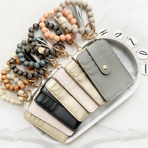 Monedero de pulsera de llavero, cumpleaños personalizado, regalos de Navidad, pulsera de llavero, llavero llavero, titular de cartera de llaves, regalos monograma