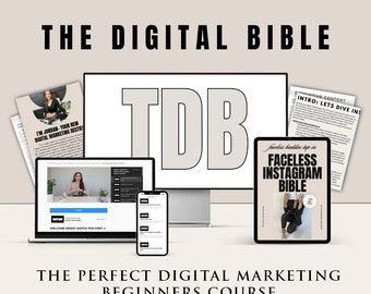 Curso de ingresos pasivos de marketing digital / El curso de la Biblia digital con derechos de reventa maestros / Academia de riqueza digital / Marketing sin rostro