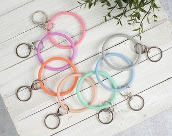 Keychain Bracelet, Keyring Silicone, Key Chain Wristlet, Key Holder, Silicone Wrist Strap, Gifts For Christmas, Key Ring Bangle